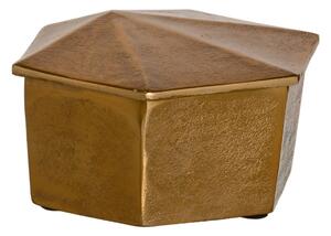 BigBuy Home Multifunkční box Zlatá Hliník 19 x 19 x 10 cm