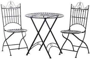 Souprava kovových židlí a stolu Tegal (SET 2+1) - Bronzová