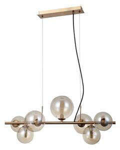 ITALUX PND-406007-7-HBR - Lustr na lanku CANELLO 7xG9/5W/230V mosaz
