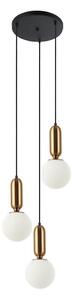 ITALUX PND-02340-3S-BRO - Lustr na lanku ALDEVA 3xE27/40W/230V černá/bronz