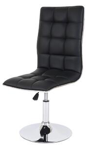 2x Jídelní židle DB, výškově nastavitelná - Černá