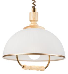 Stahovací lustr RAMONA 1xE27/60W/230V béžová/světle hnědá