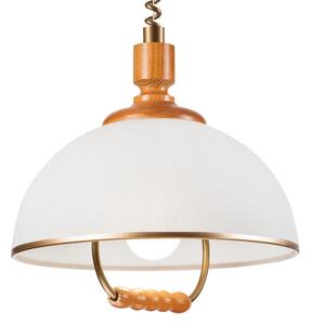 Stahovací lustr RAMONA 1xE27/60W/230V béžová/hnědá