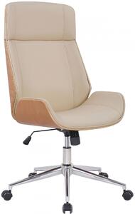 Kancelářská židle Varel ~ dřevo natura - Krémová