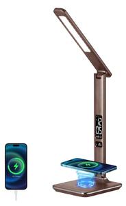 Brilagi-LED Stmívatelná lampa s bezdrátovým nabíjením REGINA LED/8,5W/230V hnědá