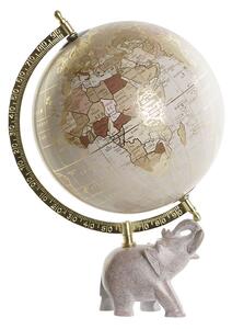 Globus světa DKD Home Decor Kaštanová Zlatá Koloniální styl 22 x 20 x 33 cm