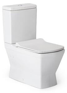 CERANO - Rimless WC kombi Loreto s nádržkou, spodní/zadní odpad - bílá