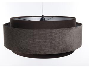 Lustr na lanku DOBLO 1xE27/60W/230V pr. 60 cm hnědá/stříbrná