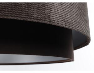 Lustr na lanku DOBLO 1xE27/60W/230V pr. 60 cm hnědá/stříbrná