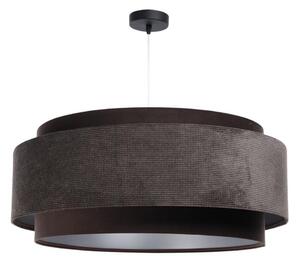 Lustr na lanku DOBLO 1xE27/60W/230V pr. 60 cm hnědá/stříbrná