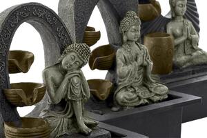 Zahradní fontána DKD Home Decor Buddha Pryskyřice 15 x 15 x 25 cm Orientální (3 Kusy)