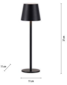 Leuchten Direkt19250-18-LED Venkovní nabíjecí lampa EURIA LED/3W/5V IP54 černá