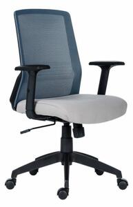 Kancelářská židle na kolečkách Antares NOVELLO – s područkami, černá nebo šedá Šedá
