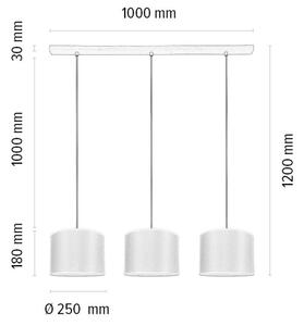 Spot-Light 1037400611528 - Lustr na lanku BENITA 3xE27/40W/230V dub