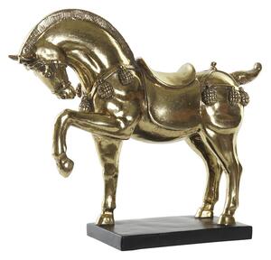 Dekorativní postava DKD Home Decor 29 x 9 x 25 cm Kůň Černý Zlatá