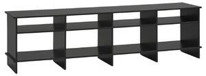 Černý lakovaný TV stolek Teulat Inari 180 x 40 cm