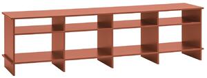 Cihlově červený lakovaný TV stolek Teulat Inari 180 x 40 cm