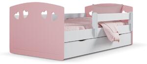 BabyBeds Dětská postel Julie s úložným prostorem Velikost postele: 180x80 cm, Barva postele: Pudrová růž