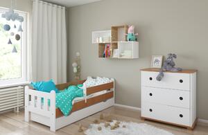 BabyBeds Dětská postel STAS Velikost postele: 180x80 cm, Barevné provedení: Olše, Úložný prostor: Ano, s úložným prostorem