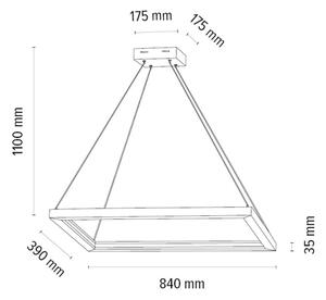 Spot-Light 1027402300000-LED Stmívatelný lustr na lanku LEGNO 2xLED/33W/230V dub