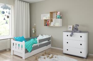 BabyBeds Dětská postel STAS Velikost postele: 180x80 cm, Barevné provedení: Bílá, Úložný prostor: Ne, bez úložného prostoru