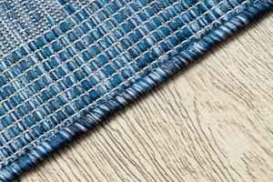 Balta Kusový koberec Sisalový PATIO 3071 Řecký vzor modrý béžový Rozměr: 117x170 cm