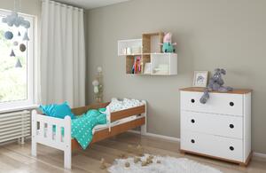 BabyBeds Dětská postel STAS Velikost postele: 160x80 cm, Barevné provedení: Bílá, Úložný prostor: Ne, bez úložného prostoru