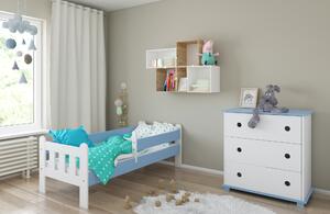 BabyBeds Dětská postel STAS Velikost postele: 180x80 cm, Barevné provedení: Modrá, Úložný prostor: Ne, bez úložného prostoru