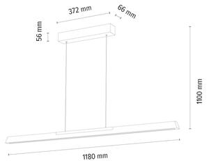 Spot-Light 1017401600000-LED Stmívatelný lustr na lanku JONAS LED/16,5W/230V dub