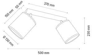 Spot-Light 2027400811553 - Bodové svítidlo BENITA 2xE27/25W/230V dub