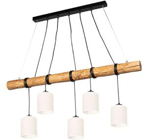 Spot-Light 68869551 - Lustr na lanku TRENO 5xE27/25W/230V borovice
