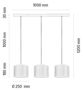 Spot-Light 1037400811551 - Lustr na lanku BENITA 3xE27/40W/230V dub