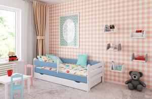 BabyBeds Dětská postel RYSIO Velikost postele: 160x80 cm, Barevné provedení: Modrá, Úložný prostor: Ano, s úložným prostorem