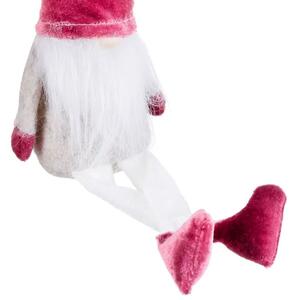 BigBuy Christmas Vánoční ozdoba Bílý Růžový Pískový materiál 30 cm