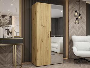 Šatní skříň se zrcadlem Umonca 100, Barva: dub artisan 5903211427084