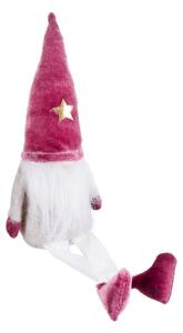 BigBuy Christmas Vánoční ozdoba Bílý Růžový Pískový materiál 30 cm