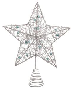 BigBuy Christmas Vánoční hvězda Stříbřitý Stříbro Kov Strom 20 x 5 x 25 cm