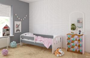 BabyBeds Dětská postel FIFI Velikost postele: 160x80 cm, Barevné provedení: Šedá, Úložný prostor: Ne, bez úložného prostoru
