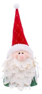 BigBuy Christmas Vánoční ozdoba Vícebarevný Peří Pískový materiál Děda mráz 12 x 36 cm