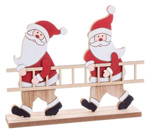 BigBuy Christmas Vánoční ozdoba Vícebarevný Dřevo Děda mráz 14,5 x 5 x 19 cm