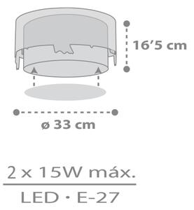 Dalber 61276 - Dětské stropní svítidlo LOVING DEER 2xE27/15W/230V