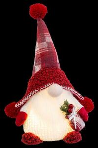 BigBuy Christmas Vánoční ozdoba Bílý Červený Plastické materiál 18 x 12 x 30 cm