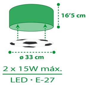 Dalber 41736 - Dětské stropní svítidlo FOOTBALL 2xE27/15W/230V