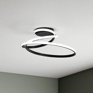 Luce Ambiente Design LED stropní svítidlo COASTER, černé, délka 50 cm, kov,, Černá, Obývací pokoj / jídelna, Hliník, Moderní