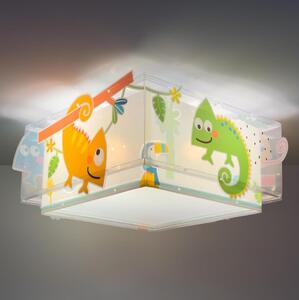 Dalber 63316 - Dětské stropní svítidlo HAPPY JUNGLE 2xE27/15W/230V