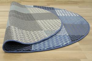 Kulatý koberec LUNA 503568/94955 Patchwork modrý Rozměr: průměr 70 cm