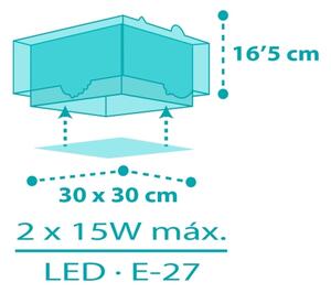 Dalber 63316 - Dětské stropní svítidlo HAPPY JUNGLE 2xE27/15W/230V