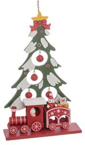 BigBuy Christmas Vánoční ozdoba Vícebarevný Dřevo MDF Vánoční stromeček 20 x 12 x 4 cm