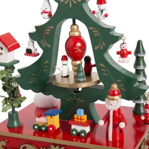 BigBuy Christmas Vánoční ozdoba Vícebarevný Dřevo Letadlo 18,3 x 12,7 x 24 cm