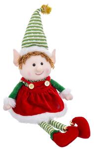 BigBuy Christmas Vánoční ozdoba Vícebarevný Foam materiál Dívka Elf 40 cm